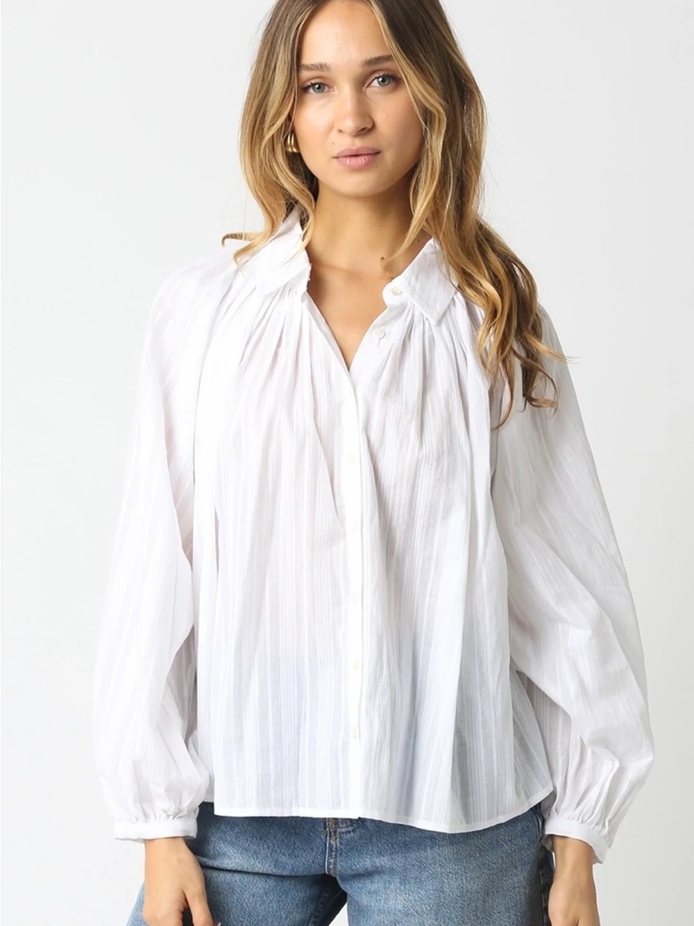 Olivaceous Andi Button Down Shirt size L NWT